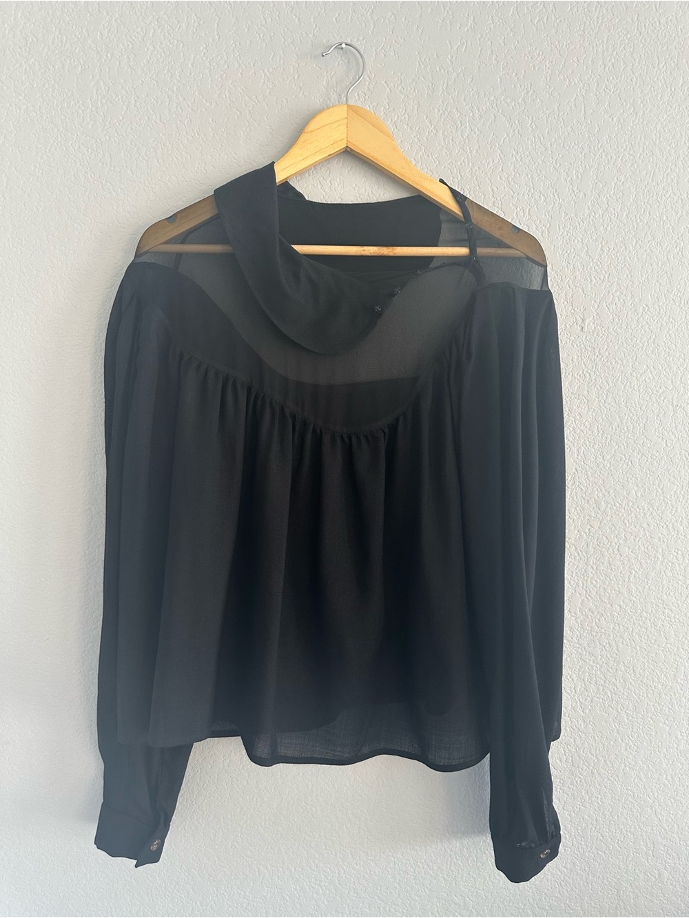 Elegant Yves Saint Laurent/YSL black blouse, made in Italy